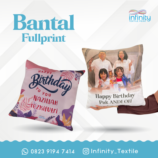 Bantal Fullprint Ukuran 40 x 50 cm