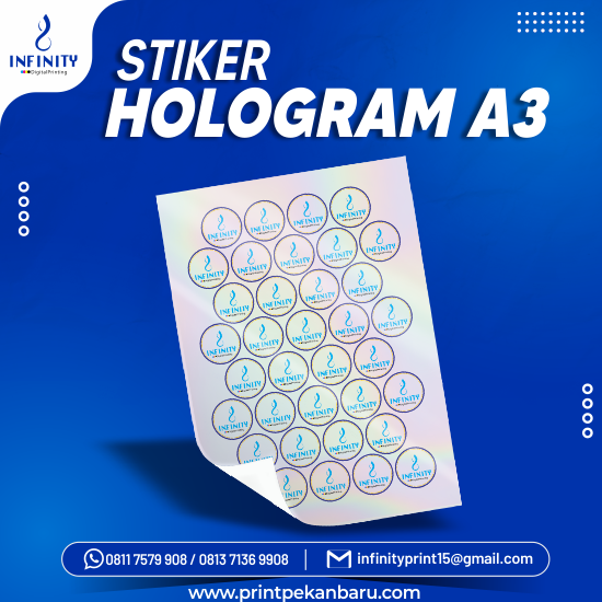 Stiker Quantac Hologram A3+ 32,5 x 48,5 cm