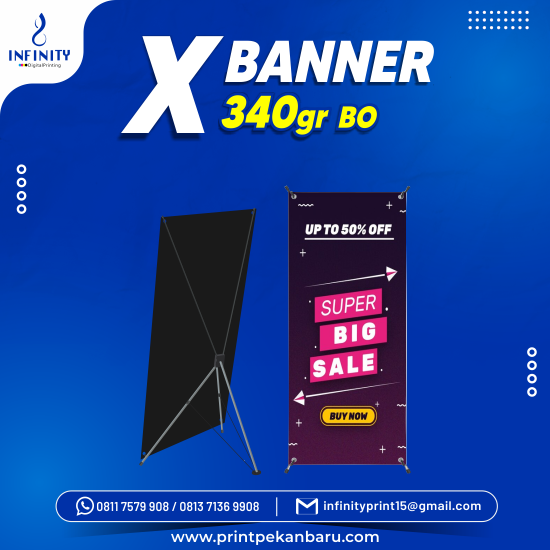 X Banner 340gr BO Cetak Aja