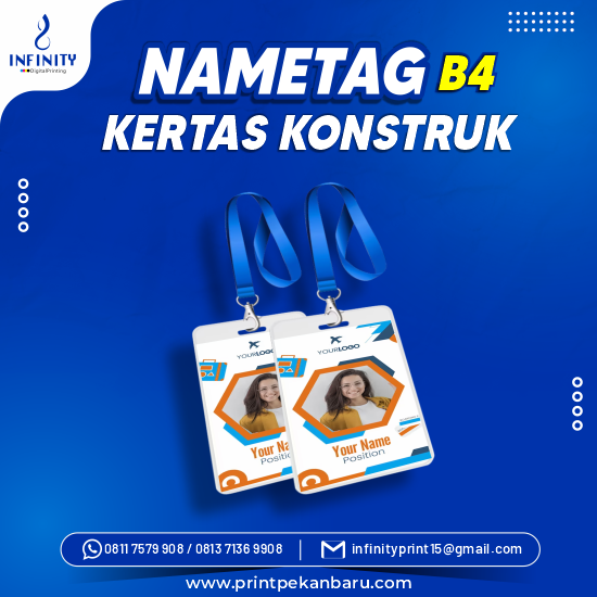 Nametag Kertas Konstruk B4