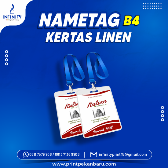 Nametag Kertas Linen B4