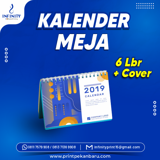 Kalender meja 6 lbr cover infinity digital printing
