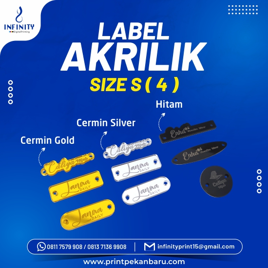 Label Akrilik Size S (4 cm)