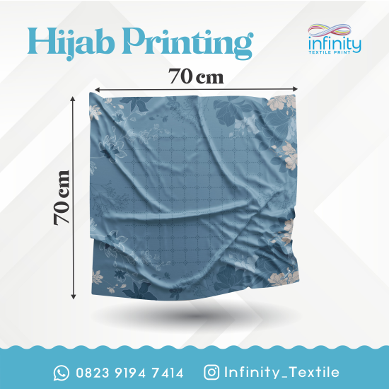 Hijab Fullprinting Ukuran 70 x 70 cm