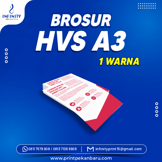 Brosur HVS 80gr A3 1 Warna Cetak Aja