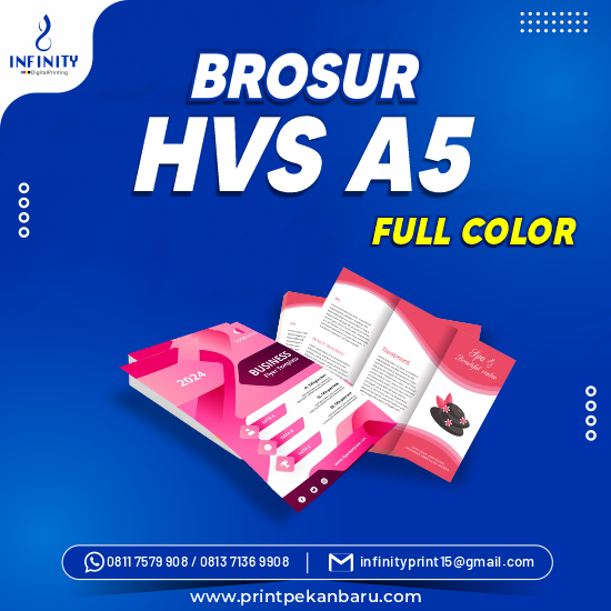 Brosur HVS 80gr A5 (Bidang A4) Full Warna Cetak Aja