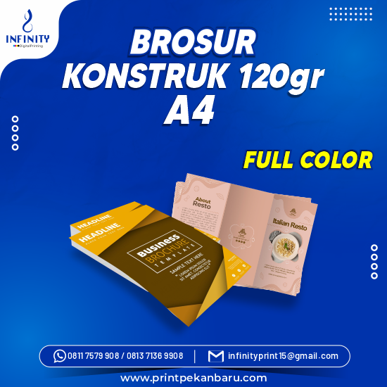 Brosur Konstruk 120gr A4 Full Warna Cetak Aja