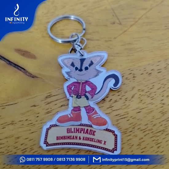 Gantungan Kunci Acrylic Custom (Max 20cm Persegi)