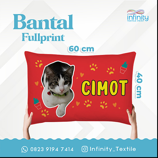 Bantal Fullprint Ukuran 40 x 60 cm
