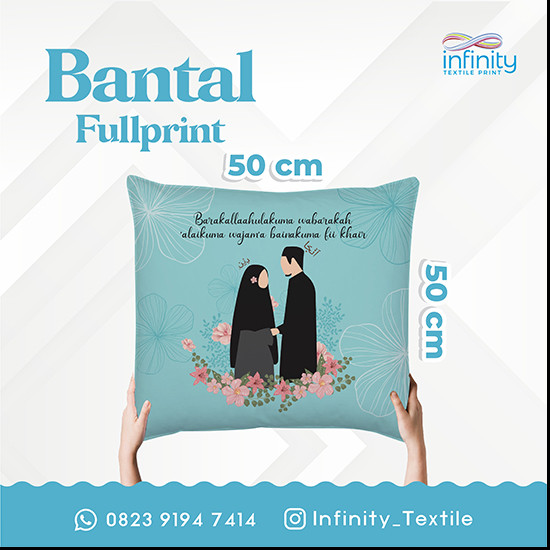 Bantal Fullprint Ukuran 50 x 50 cm