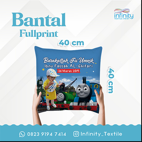 Bantal Fullprint Ukuran 40 x 40 cm