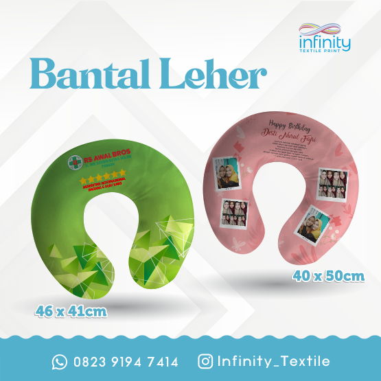 Bantal Hati Leher Ukuran 46 X 41 cm
