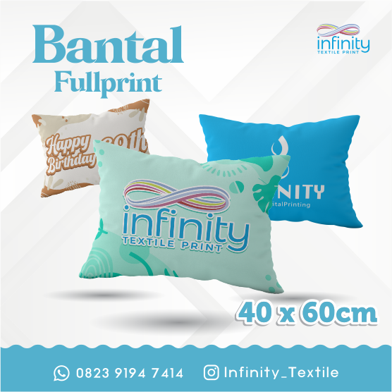 Bantal Fullprint Ukuran 40 x 60 cm