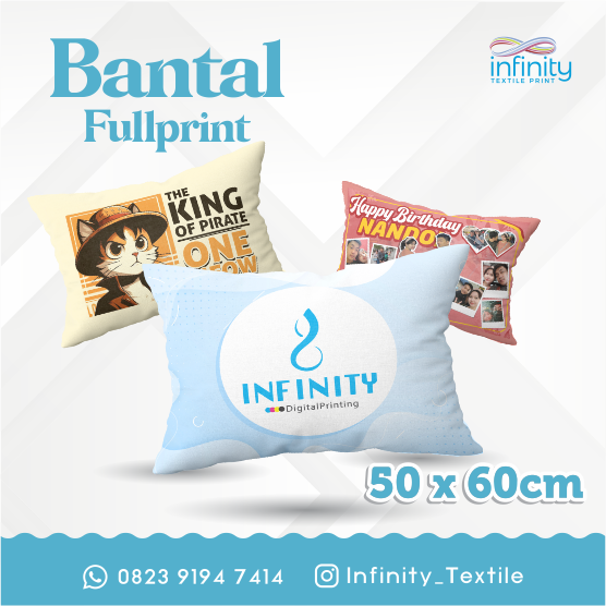 Bantal Fullprint Ukuran 50 x 60 cm