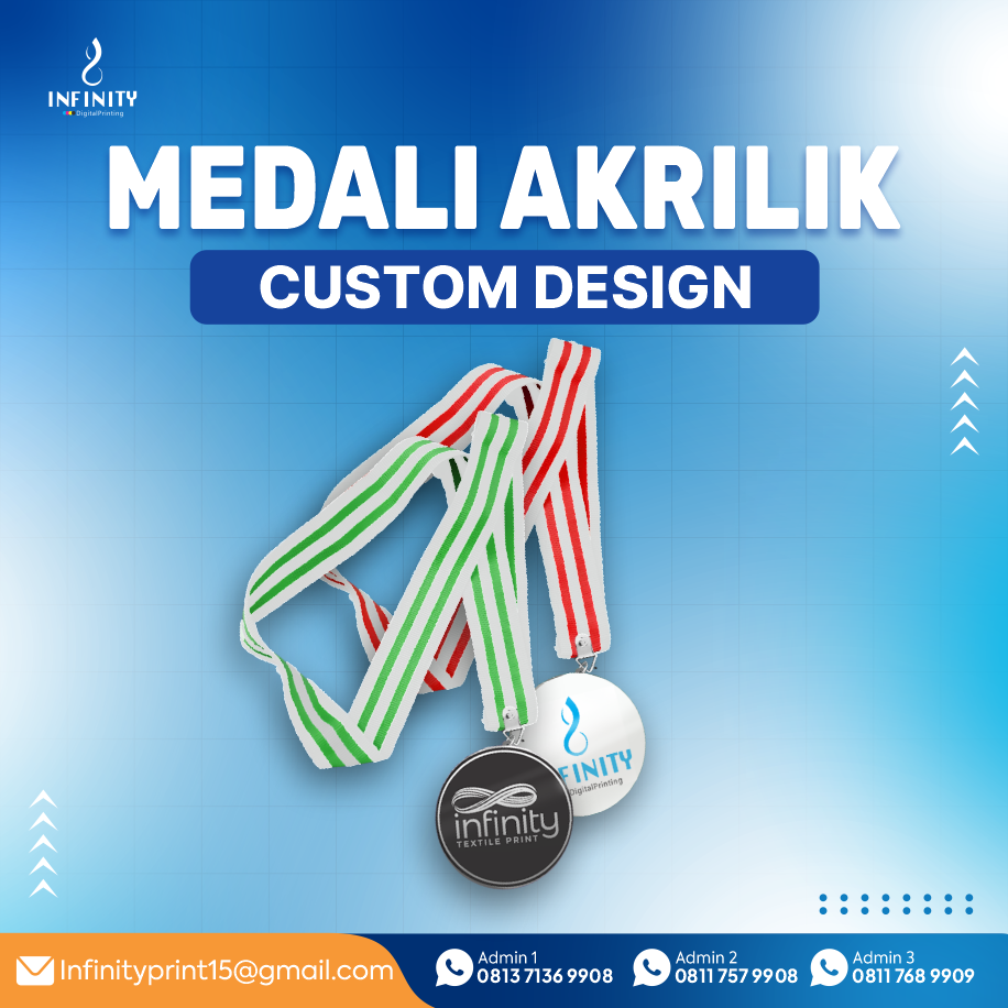 Medali Akrilik UV Custom